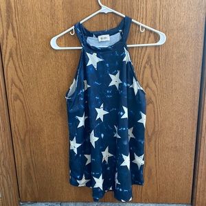 Blue star tank top